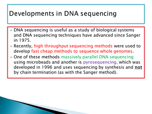NEW SPEC - A level bio - OCR - Module 6 Genetics - Chapter 3 Genomes- USES OF DNA sequencing