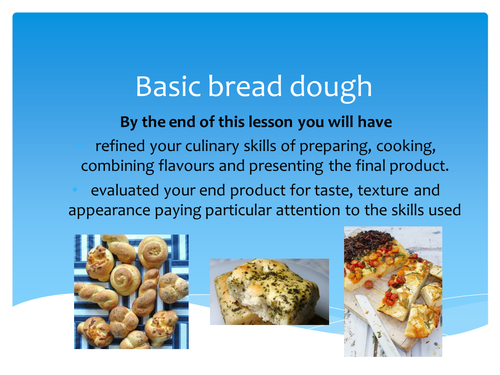 GCSE Food and Nutrition lesson for basic bread dough