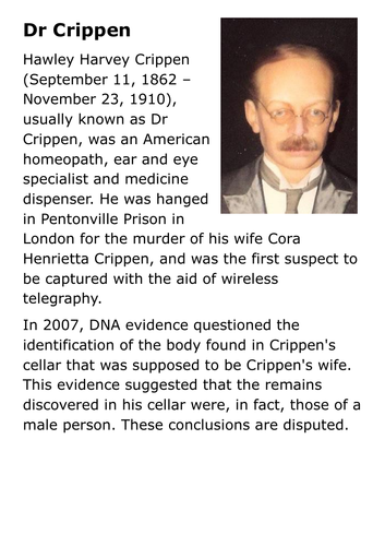 Dr Crippen Handout