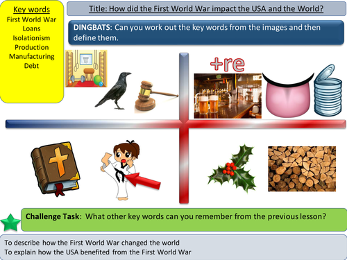 USA: How did the First World War impact the USA and the World? (L2 ...