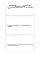 GCSE Maths - Reverse Percentages - 20 Questions and worked Answers