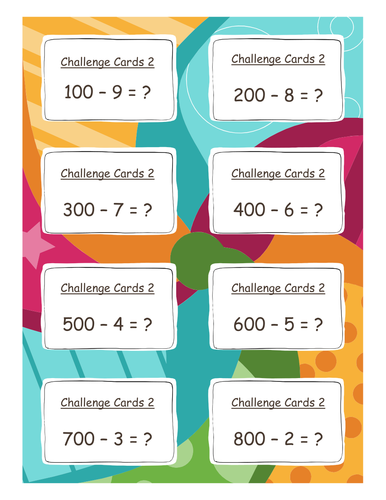 Subtracting a single digit number from a multiple of 100 | Teaching