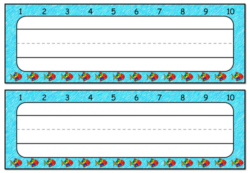 Desk Name Cards Fish Themed For Eyfs Ks1 Teaching Resources