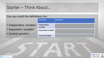 Key Stage 3 - Working Scientifically - Lesson 2 -Repeatable and