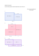 Quadratic Areas Puzzle | Teaching Resources