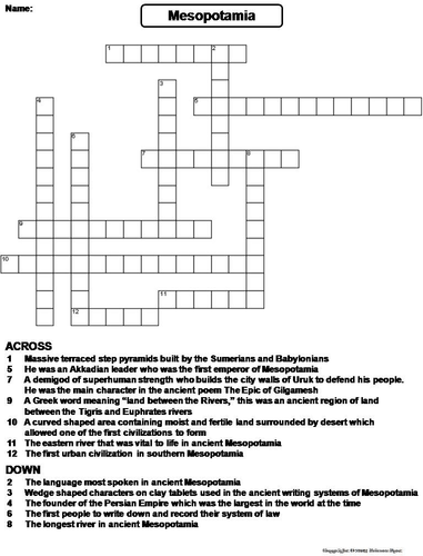 mesopotamia-crossword-puzzle-teaching-resources