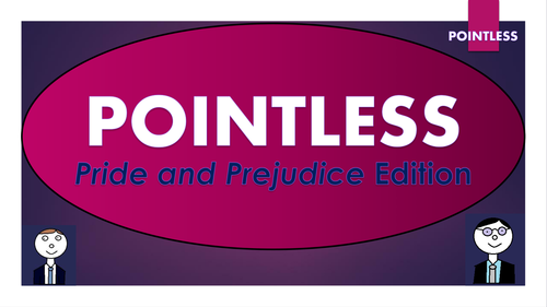 Pride and Prejudice Pointless Game! (and template to create your own games!)