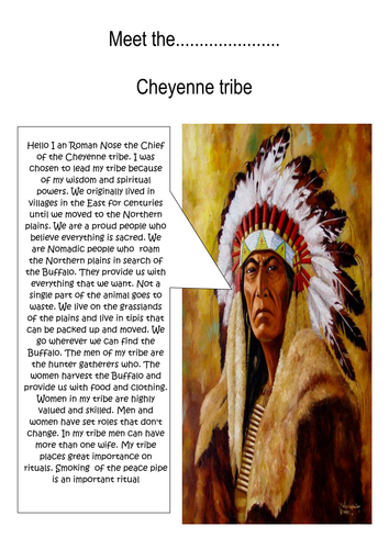 Meet the Great Plains Indians activity American West | Teaching Resources