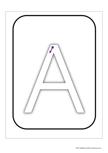 Alphabet Capital Letters Upper Case Formation Trace and Recognition