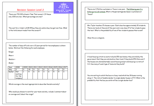 Functional skills maths level 2 keep calm and pass the exam set 2 with ...