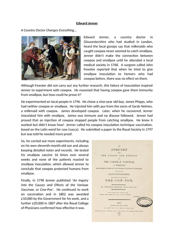 Development of the Smallpox Vaccination | Teaching Resources