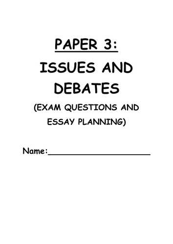 AQA A level Psychology: Paper 3- Issues and Debates booklet | Teaching ...