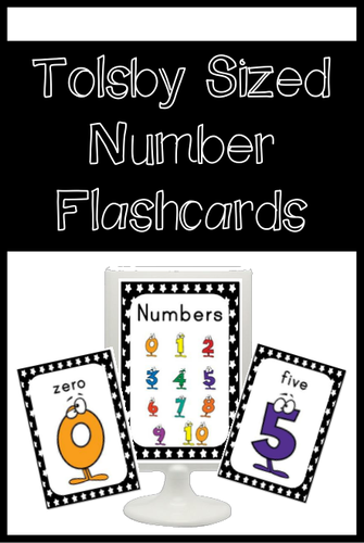 Number Flashcards (Tolsby Sized)