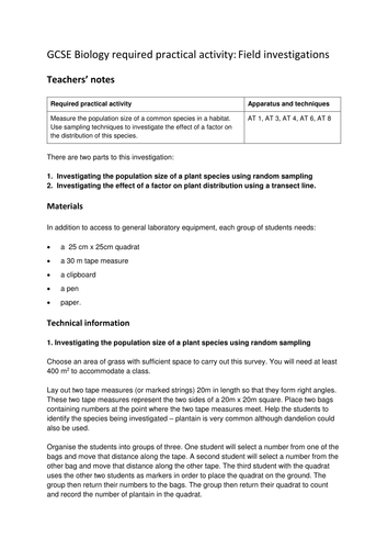 New AQA (9-1) GCSE Biology Ecology - Organisation of an Ecosystem (4.7. ...