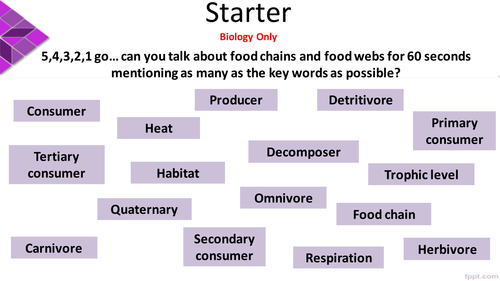 New AQA (9-1) GCSE Biology Ecology:Trophic Levels In An Ecosystem (4.7. ...