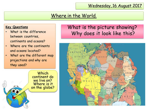 Where in the World (Continents and Oceans)