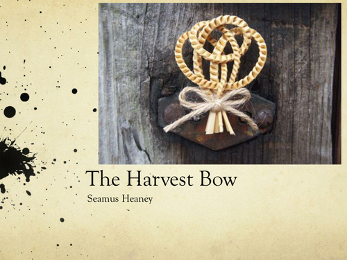 The Harvest Bow by Seamus Heaney- Poetry Analysis (CCEA A Level)