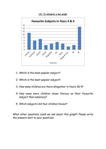 Lower Key Stage 2- Numeracy- Data Handling