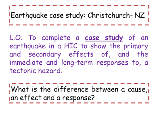 earthquake case study hic