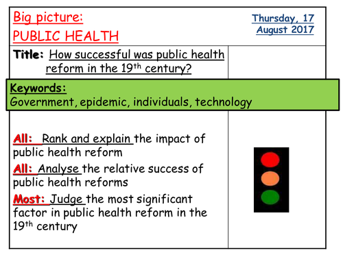 AQA 8145 - Health and the People: How successful were 19th century public health reforms?