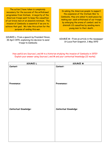 AQA 8145: Conflict and tension in Asia: Invasion of Cambodia and Laos