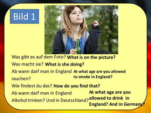 Stimmt 3 Chapter 5 (Rechte und Pflichten) GCSE Style role play, picture description and translation