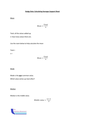 Dodgy-Data-Calculating-Averages-Support-Sheet.docx