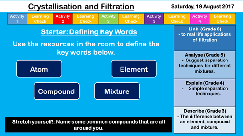 Filtration and Crystallisation - NEW AQA GCSE
