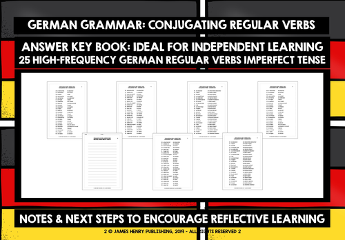 GERMAN REGULAR VERBS IMPERFECT TENSE | Teaching Resources