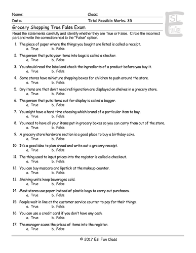 understanding true and false questions