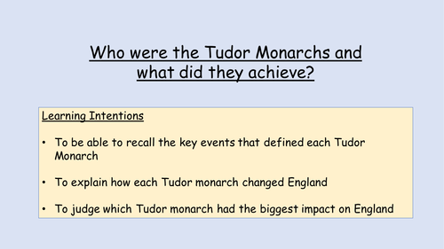 The Tudors | Teaching Resources