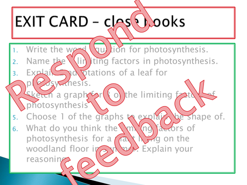 NEW SPEC GCSE - B8 - Photosynthesis - Lesson 3 - How plants use glucose