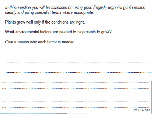 GCSE NEW SPEC - B8 - Photosynthesis - Making the most of photosynthesis - limiting factors