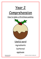 Year 2 Christmas comprehension - Christmas pudding recipe by