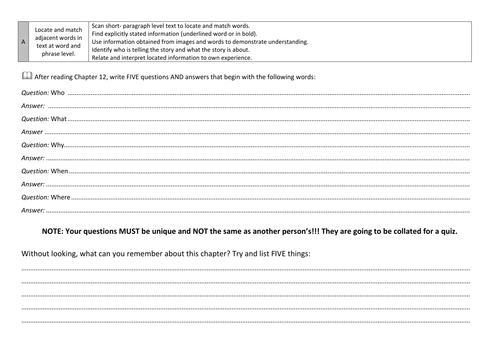 The Outsiders - comprehension worksheets | Teaching Resources