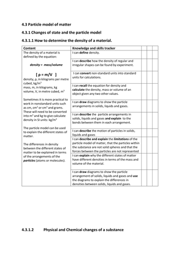 GCSE Physics Matter and Heat