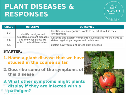 NEW AQA Trilogy GCSE (2016) Biology - Plant diseases & responses HT