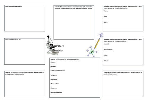 NEW SPEC GCSE Biology Revision Mats - Set 1 | Teaching Resources