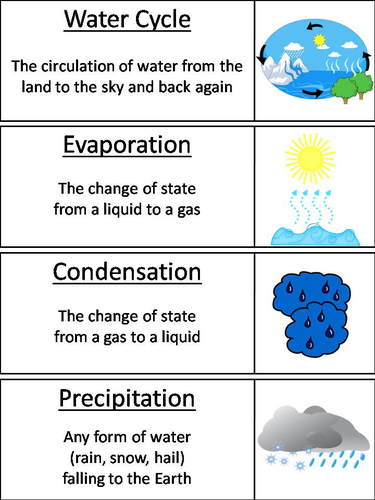 The Water Cycle Vocabulary Words