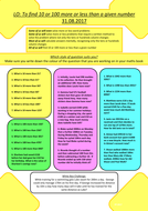 Find 10 or 100 more or less than a given number | Teaching Resources