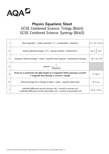 Spice Of Lyfe Physics Equations Gcse Triple Science 2950