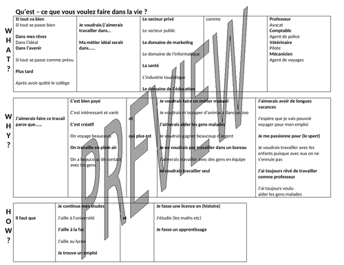 Sentence Builder - Future Career