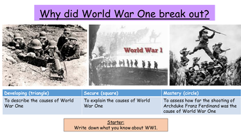 reasons why world war 1 broke out essay grade 8