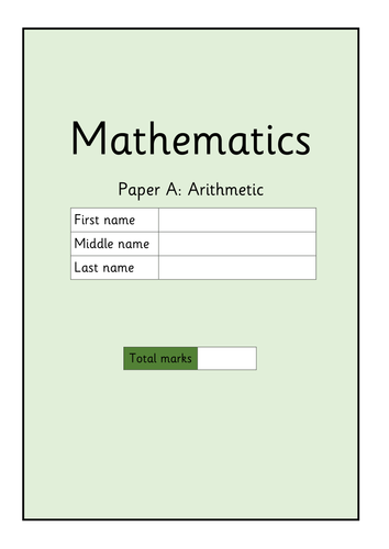 KS1 Practice Arithmetic Paper A