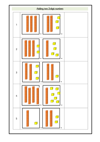 Adding two 2-digit numbers with base 10 images WRMH