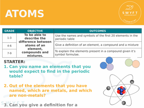 NEW AQA GCSE Chemistry (2016) - Atoms, Elements, Compounds & Mixtures