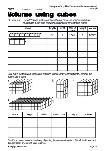 The Measurement in Mathematics 6 - Practical Measuring Activities for