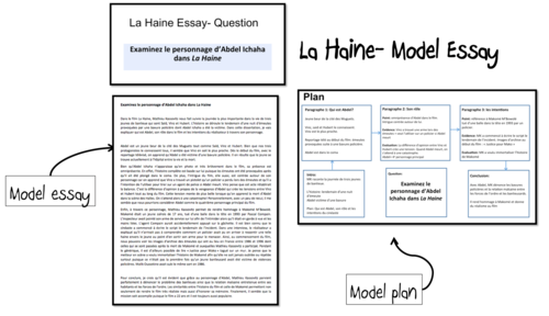 La Haine- Model Essays (2)- A Level French-(lot5)