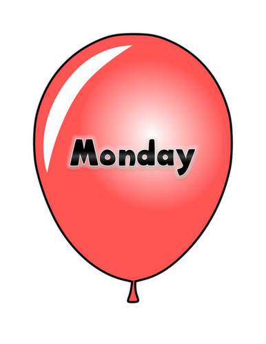 Days of the week balloons display | Teaching Resources