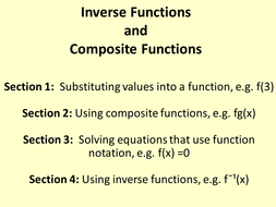Composite functions and Inverse functions (new GCSE grade 9-1 content ...